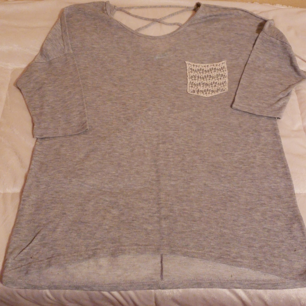 Maurice's high-low tee with crisscross back